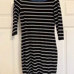 Tommy Hilfiger Black and White Striped Dress